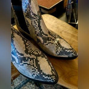 Steve Madden snakeskin ankle boots
